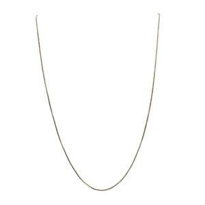 .925 Sterling Silver Box Chain Vintage Necklace 18" Lightweight 2.61g KC